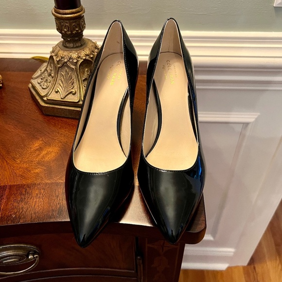 NWOB Cole Haan Grand OS Black Patent Leather Classic Pumps Heels Shoes Size 10AA - Picture 3 of 5